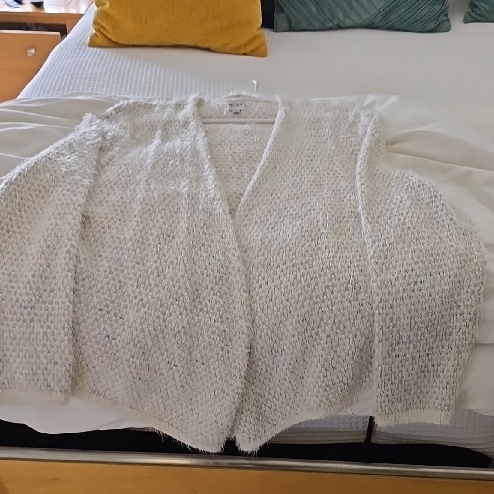 NIC+ZOE Cream Cardigan Sweater with Cozy Knit